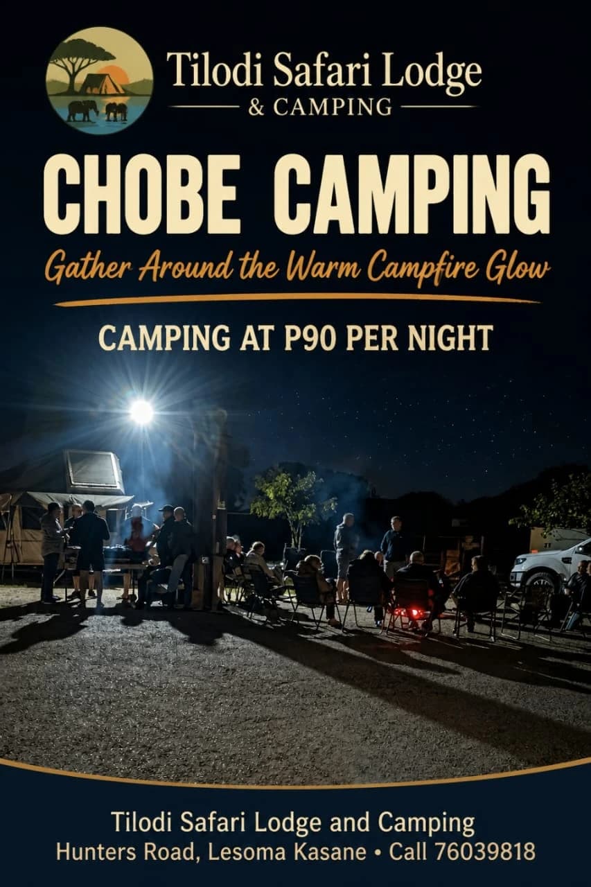 Chobe camping at P90 per night poster